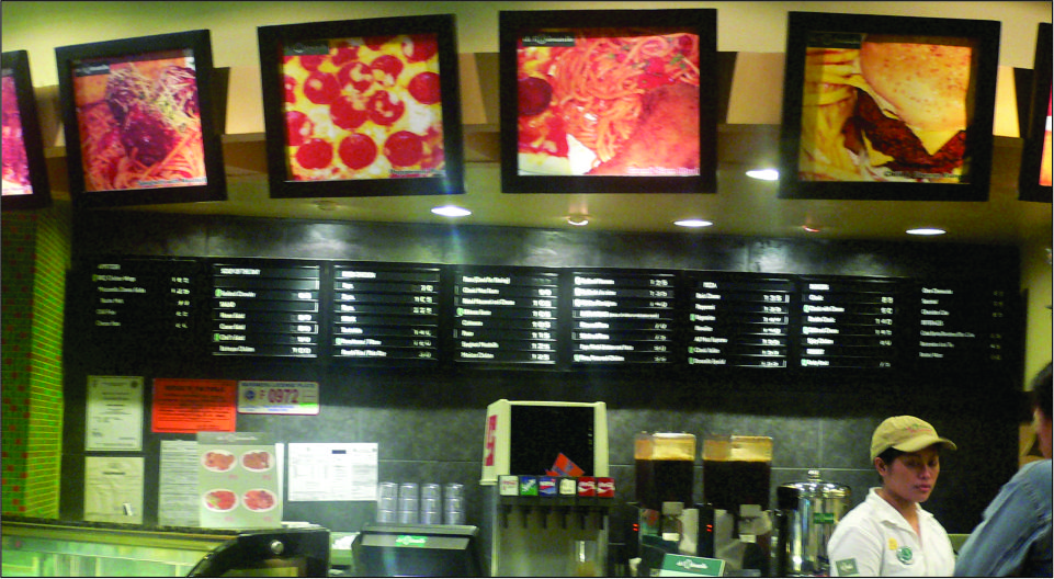 Menu Board Slotted Type